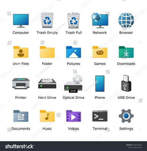 strip of computer icons